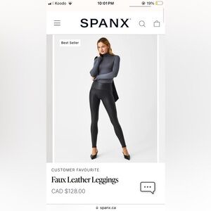 Spanx faux leather leggings